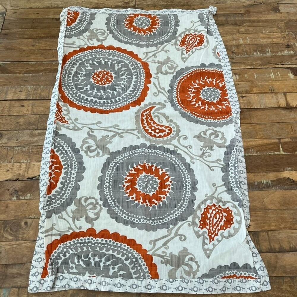 Threshold Cotton Pillow sham King Size Orange Gray Medallion Paisley